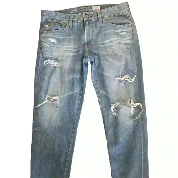 Adriano Goldschmied Womens Medium Wash The Nikki Crop Distressed Jean 29R - Picture 7 of 13